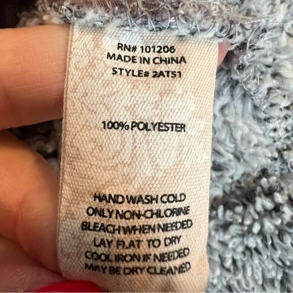 Soft Surroundings Fleece luxe Sherpa Ultra Plush 1/4 Zip Size Small Frosted Gray - Picture 10 of 10